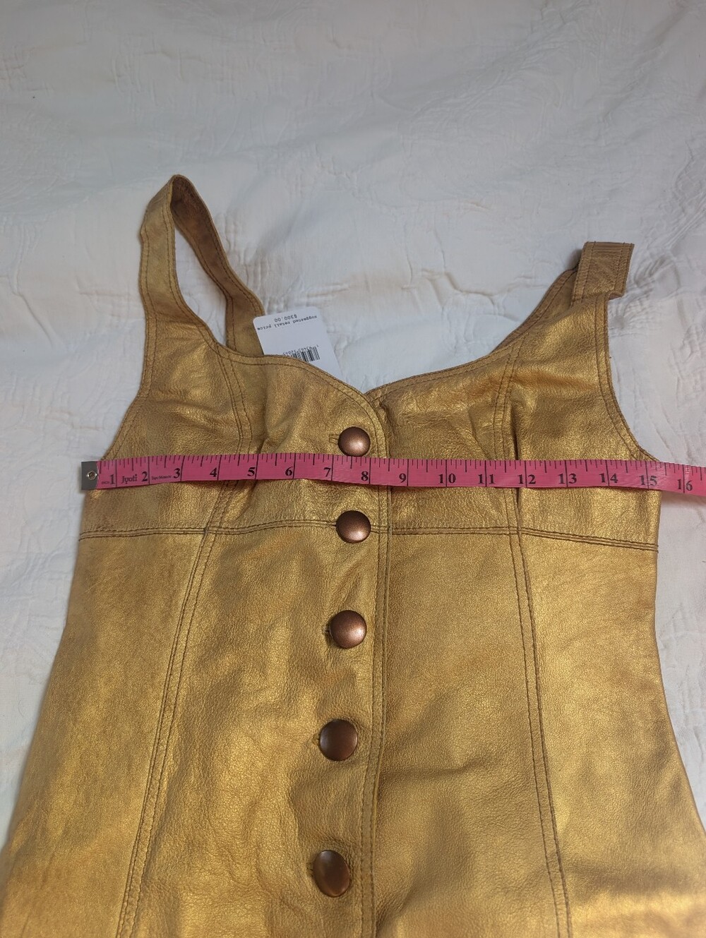 Free People Metallic Gold Mini Dress - Picture 7 of 9